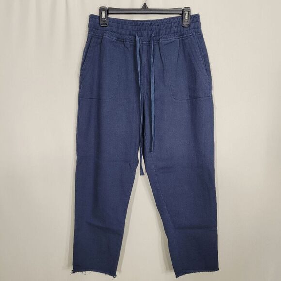Area Stars Navy Blue Ali Cropped Drawstring Pant Small - Picture 1 of 7